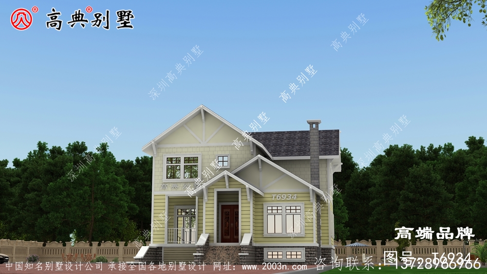 乡村159平方米自建欧式二层房屋别墅