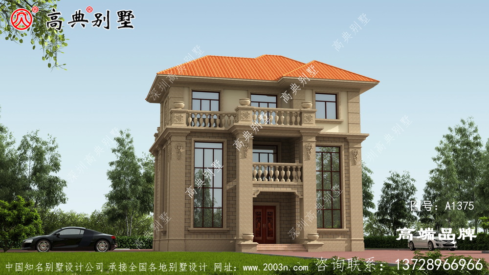 保留经典欧式元素的同时设计出更适合乡村建造的别墅