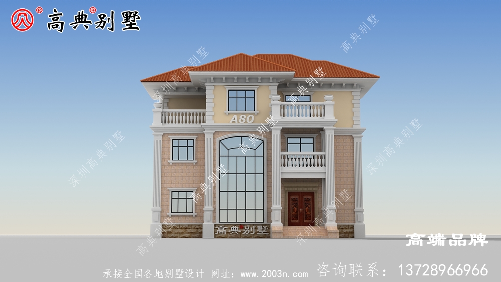 新农村三层自建欧式房屋别墅