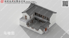 农村自建房小型四合院设计图首层196平方米别墅设计图纸大全