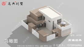 临川市二层别墅设计案例是平顶 设计 ，造价 在40万 左右 。