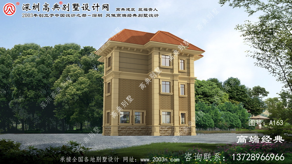 润州区欧式三层别墅自营住宅设计图推荐