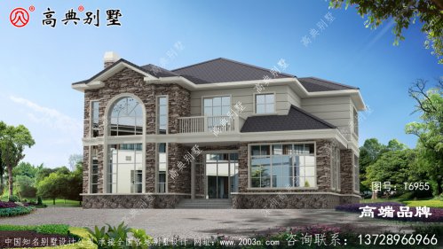自建别墅图将房子整体轮廓勾勒得