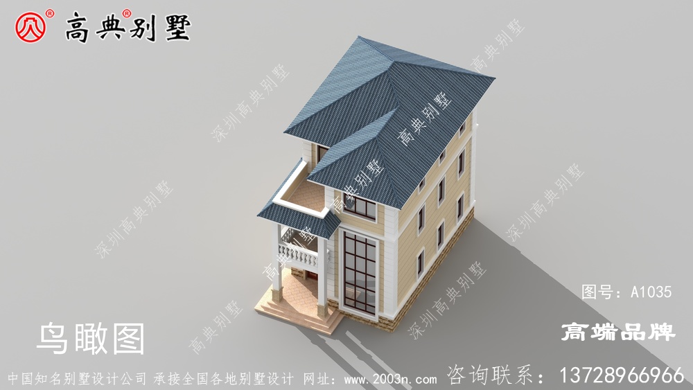 农村简欧三层别墅户型图时尚简约、不失气质。