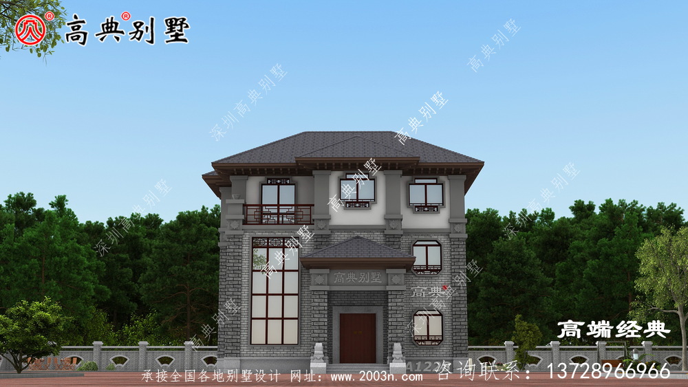 汕尾市三层 自建房图纸，很气派 。