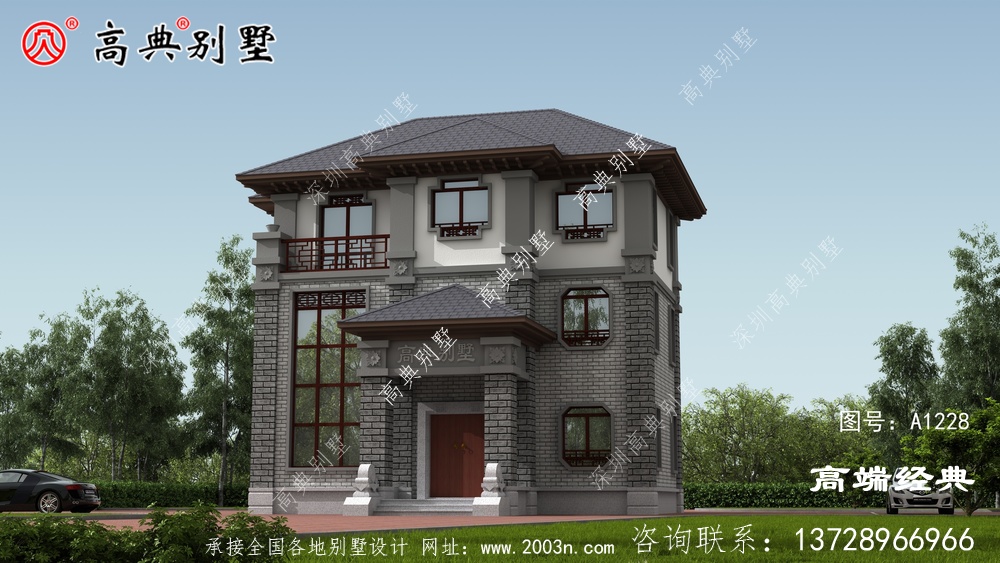 汕尾市三层 自建房图纸，很气派 。