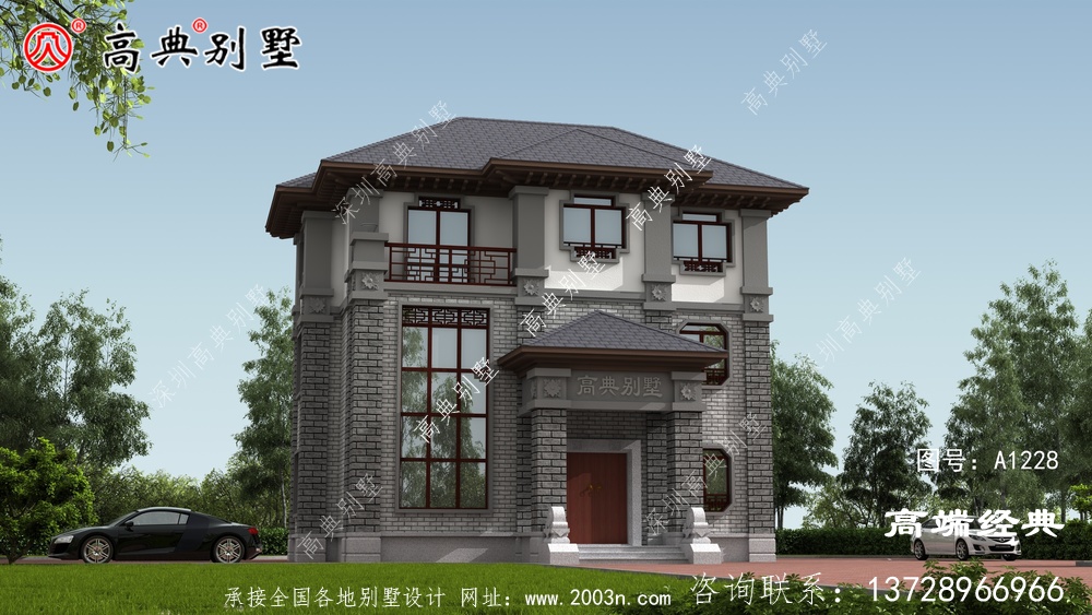 汕尾市三层 自建房图纸，很气派 。
