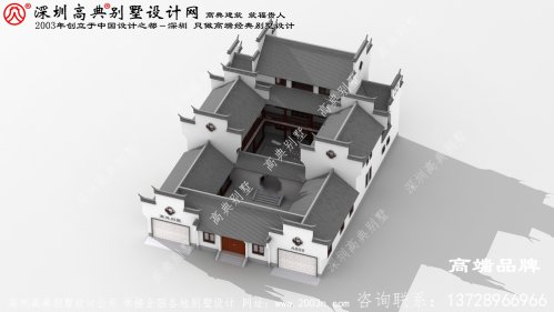 农村中式复古房子设计图,时尚不