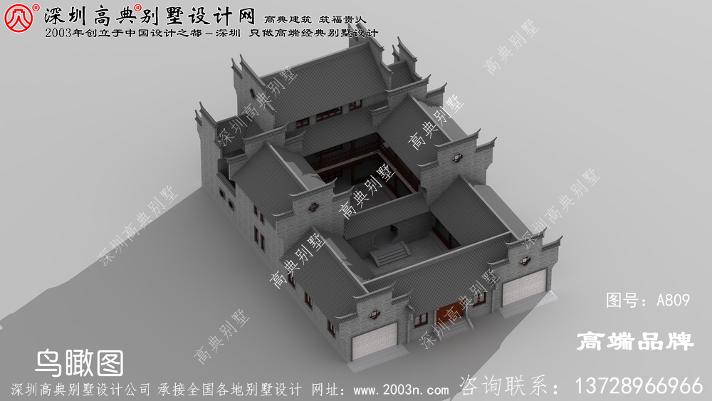 农村中式复古房子设计图,时尚不失经典，这才是国人的居住的家