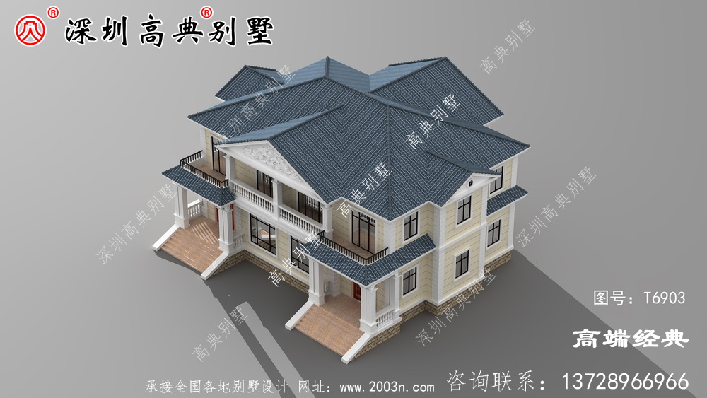 一栋二层别墅就是这样建造的，绝对没有人敢说你土，豪华大气。