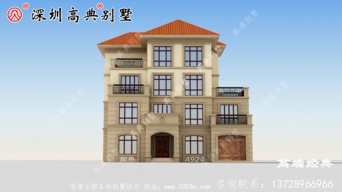 四层超豪华别墅外观图，这样的房