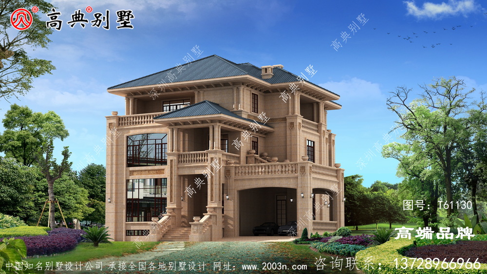 一款南北方都适合建造的别墅非欧式石材