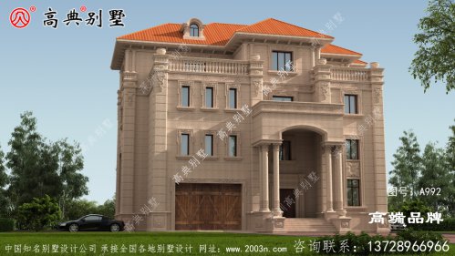 欧式石材别墅外观采用统一色调十