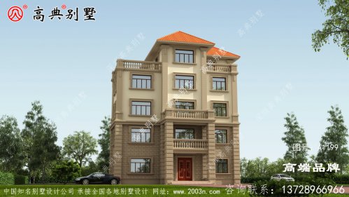 采用橘坡屋顶给人温暖的感觉，象