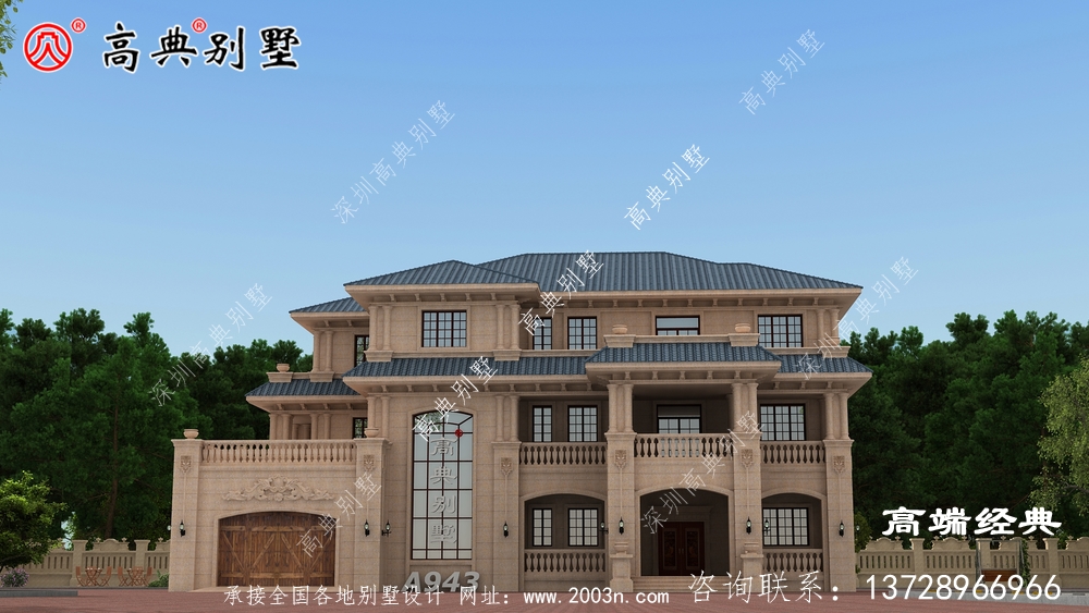 欧式自建别墅，豪华精致，建栋风光返乡