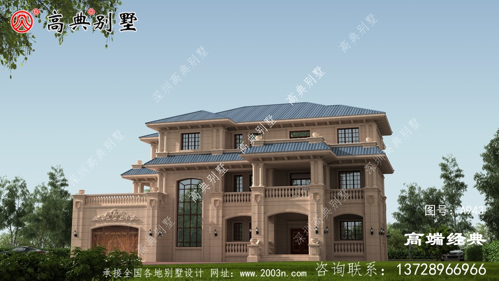 欧式自建别墅，豪华精致，建栋风光返乡