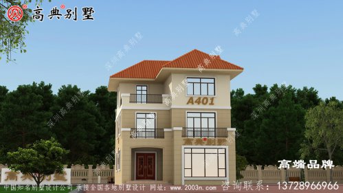 乡村新款欧式三层小洋楼别墅，光